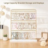 image:imageMkono Bracelet Holder Metal Jewelry Organizer Display Stand Gold Necklace Holder with 60 Hooks Modern Storage Rack Hanger for Bangle Bedroom Dressing Table Decor Gifts for Women
