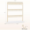 image:imageMkono Bracelet Holder Metal Jewelry Organizer Display Stand Gold Necklace Holder with 60 Hooks Modern Storage Rack Hanger for Bangle Bedroom Dressing Table Decor Gifts for Women