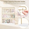 image:imageMkono Bracelet Holder Metal Jewelry Organizer Display Stand Gold Necklace Holder with 60 Hooks Modern Storage Rack Hanger for Bangle Bedroom Dressing Table Decor Gifts for Women