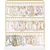 image:imageMkono Bracelet Holder Metal Jewelry Organizer Display Stand Gold Necklace Holder with 60 Hooks Modern Storage Rack Hanger for Bangle Bedroom Dressing Table Decor Gifts for Women