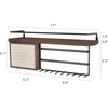image:imageMkono Hanging Jewelry Organizer Wall Mounted Jewelry Organizer Necklace Holder with Rustic Wood Shelf Ring Display Box Ear Studs Earring Holder Bracelet Organizer GoldBrown