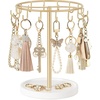 image:imageMkono Keychain Display Stand with Tray Metal Bracelet Holder Organizer with 14 Hooks Storage Keychains Hand Sanitizer for Vendor Table Counter Decor