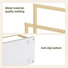 image:imageMkono 5Tier Earring Holder Organizer Metal Jewelry Display Stand with Tray Storage Rack for Hanging 112 Pairs of Stud Earrings Rings Home Room Dressing Table Deocr Gift for WomenGold