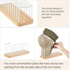 image:imageMkono Hat Organizer for Baseball Caps Hat Holder for 10 Baseball Caps Tabletop Hat Rack Stand Hat Storage Display Cap Organizer for Desk Closet Shelf Dresser Black SmallWood