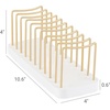 image:imageMkono Hat Organizer for Baseball Caps Hat Holder for 10 Baseball Caps Tabletop Hat Rack Stand Hat Storage Display Cap Organizer for Desk Closet Shelf Dresser Black SmallWhite