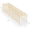 image:imageMkono Hat Organizer for Baseball Caps Hat Holder for 10 Baseball Caps Tabletop Hat Rack Stand Hat Storage Display Cap Organizer for Desk Closet Shelf Dresser Black SmallWhite