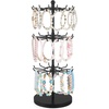 image:imageMkono Bracelet Holder Gold Metal Rotating Bracelet Display Stand 3 Tier Jewelry Tower rack with 36 Hooks and Wood Base Modern Adjustable Storage Organizer Tree for Selling Bangle Accessories WoodBlack