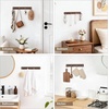 image:imageMkono Coffee Mug Holder Wall Mounted Rustic Coffee Mug Rack with 8 Hooks Metal Display Shelf Wooden Tea Cup Organizer Hanger for Kitchen Dining Room Cabinet Coffee BarSet of 2 BrownBrown