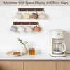 image:imageMkono Coffee Mug Holder Wall Mounted Rustic Coffee Mug Rack with 8 Hooks Metal Display Shelf Wooden Tea Cup Organizer Hanger for Kitchen Dining Room Cabinet Coffee BarSet of 2 BrownBrown