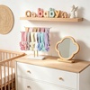 image:imageMkono Headband Holder Hair Bow Organizer for Girl Metal 2 Tier Hairbow Hanger with Wood Tray Hair Accessories Storage Stand for Nursery Girls Room Bedroom College Dorm Decor Gold