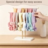 image:imageMkono Headband Holder Hair Bow Organizer for Girl Metal 2 Tier Hairbow Hanger with Wood Tray Hair Accessories Storage Stand for Nursery Girls Room Bedroom College Dorm Decor Gold