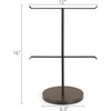image:imageMkono Medal Hanger Display Metal Medal Holder Race Award Medals Display Stand for Running Sports Marathon Wrestling Taekwondo Wood and Iron Material 12x16 Inches BlackBlack and walnut