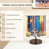 image:imageMkono Medal Hanger Display Metal Medal Holder Race Award Medals Display Stand for Running Sports Marathon Wrestling Taekwondo Wood and Iron Material 12x16 Inches BlackBlack and walnut