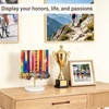 image:imageMkono Medal Hanger Display Metal Medal Holder Race Award Medals Display Stand for Running Sports Marathon Wrestling Taekwondo Wood and Iron Material 12x16 Inches BlackGold and white
