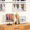 image:imageMkono Medal Hanger Display Metal Medal Holder Race Award Medals Display Stand for Running Sports Marathon Wrestling Taekwondo Wood and Iron Material 12x16 Inches BlackBlack and walnut