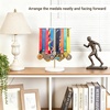 image:imageMkono Medal Hanger Display Metal Medal Holder Race Award Medals Display Stand for Running Sports Marathon Wrestling Taekwondo Wood and Iron Material 12x16 Inches BlackGold and white