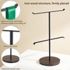 image:imageMkono Medal Hanger Display Metal Medal Holder Race Award Medals Display Stand for Running Sports Marathon Wrestling Taekwondo Wood and Iron Material 12x16 Inches BlackBlack and walnut