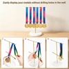 image:imageMkono Medal Hanger Display Metal Medal Holder Race Award Medals Display Stand for Running Sports Marathon Wrestling Taekwondo Wood and Iron Material 12x16 Inches BlackGold and white