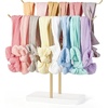 image:imageMkono Headband Holder Hair Bow Organizer for Girl Metal 2 Tier Hairbow Hanger with Wood Tray Hair Accessories Storage Stand for Nursery Girls Room Bedroom College Dorm Decor Gold
