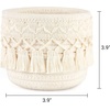image:imageMkono Macrame Makeup Brush Holder Organizer Comb Brushes Mini Storage Basket Set of 2 Boho Decor Baskets for Pen Pencil Box Container Small IvoryIvory