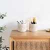 image:imageMkono Macrame Makeup Brush Holder Organizer Comb Brushes Mini Storage Basket Set of 2 Boho Decor Baskets for Pen Pencil Box Container Small IvoryIvory