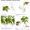 image:imageMkono Fake Plants in Pot 11 Potted Artificial Plants for Home Decor Indoor Faux Green Leaf Plant with Planter for Desk Shelf Table Office Room Decoration Grey SmallWhite