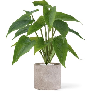 image:imageMkono Fake Plants in Pot 11 Potted Artificial Plants for Home Decor Indoor Faux Green Leaf Plant with Planter for Desk Shelf Table Office Room Decoration Grey SmallGrey