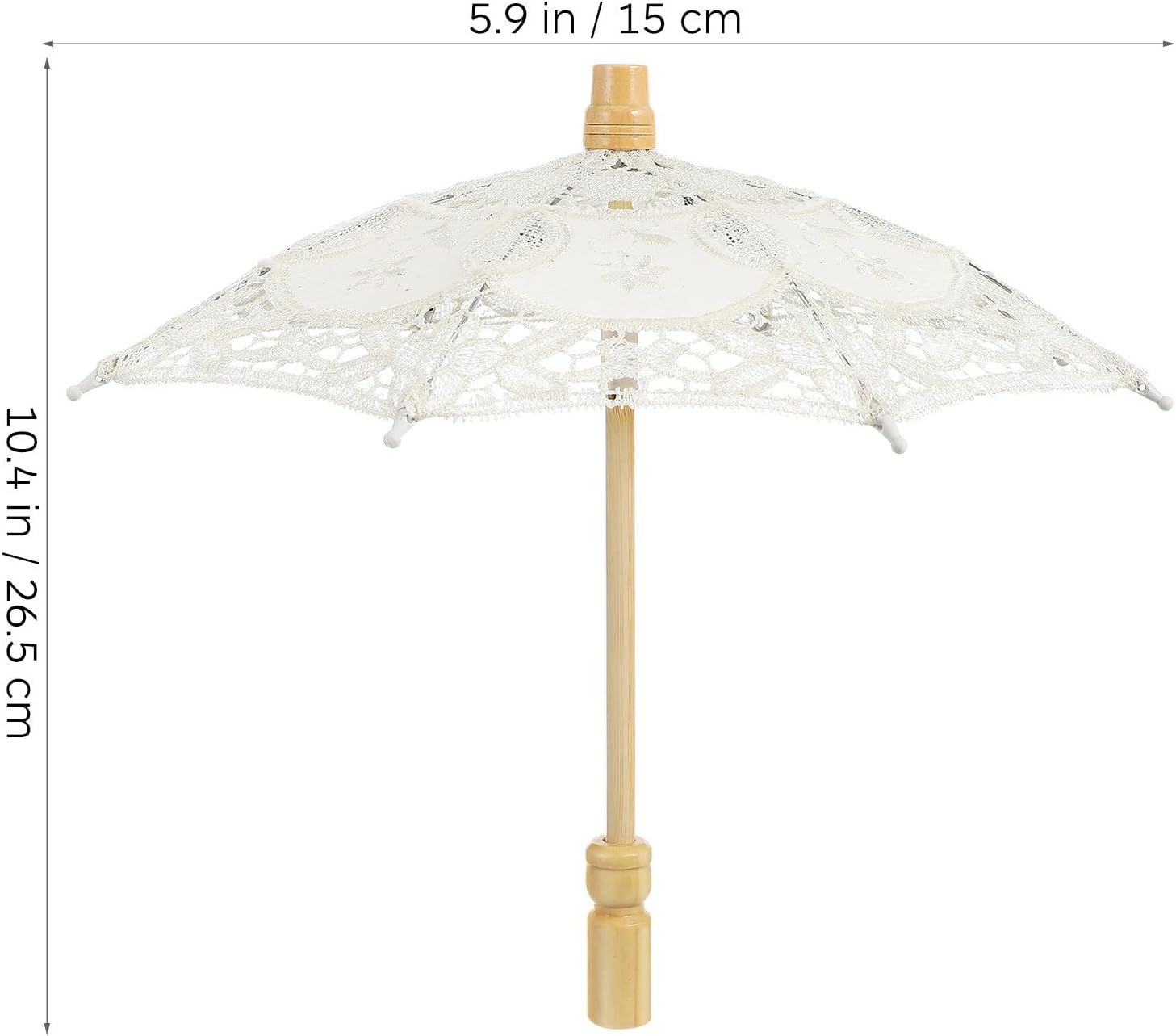 Mini Lace Parasol Umbrella  Tiny White Vintage Wedding Bridal Umbrella for Photo Props Wedding Table Decoration Wedding Guest Small Parasol 15x26cm