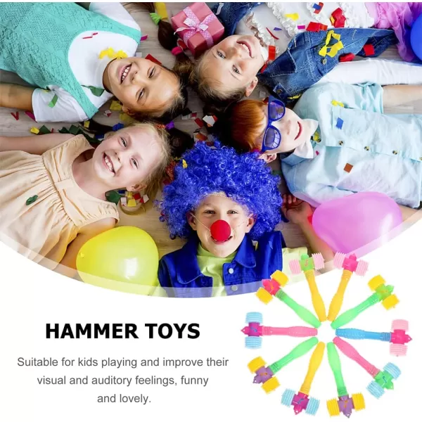 24pcs Childrens Bb Hammer Plastic Toy Hammer Children Sensory Toy Mallet Pounding Toy Toy Puzzle Toy Toys Squeaky Hammer Plaything Small Hammer Toys Plaything Gavel