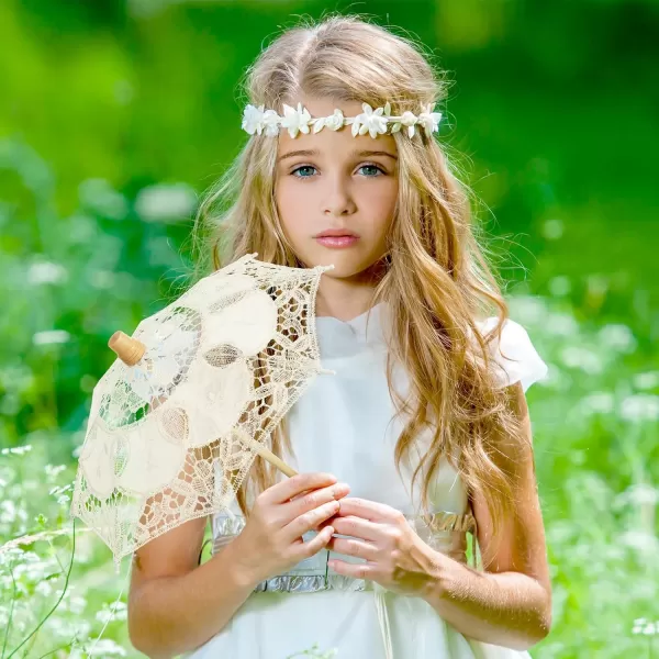 Mini Lace Parasol Umbrella  Tiny White Vintage Wedding Bridal Umbrella for Photo Props Wedding Table Decoration Wedding Guest Small Parasol 15x26cm