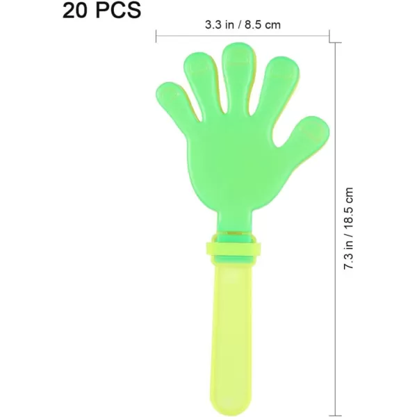 Plastic Hand Party Noise Makers 20 Pieces Hand Clappers Sporting Events Noisemakers Plastic Clapping Device Applause Makers Cheer Props for Party Clappers Noisemakers