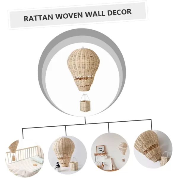 Rattan Hot Air Balloon Inflatable Planets Hot Air Balloon Decor Hot Air Balloon Props Decorative Hot Air Balloon WallMounted Hot Air Balloon Rattan Crafts Photo Props NaturalAs Shownx2pcs