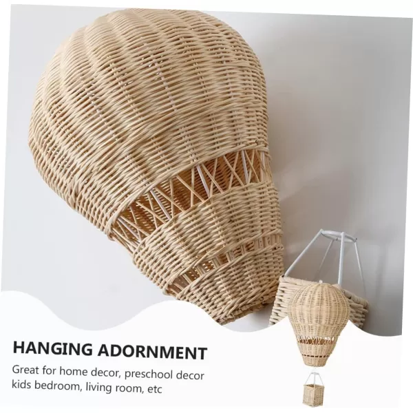 Rattan Hot Air Balloon Inflatable Planets Hot Air Balloon Decor Hot Air Balloon Props Decorative Hot Air Balloon WallMounted Hot Air Balloon Rattan Crafts Photo Props NaturalAs Shownx2pcs