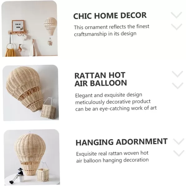 Rattan Hot Air Balloon Inflatable Planets Hot Air Balloon Decor Hot Air Balloon Props Decorative Hot Air Balloon WallMounted Hot Air Balloon Rattan Crafts Photo Props NaturalAs Shownx2pcs