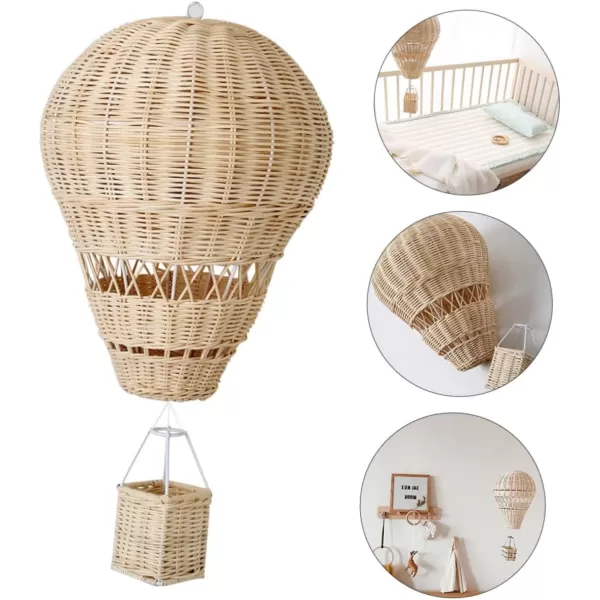 Rattan Hot Air Balloon Inflatable Planets Hot Air Balloon Decor Hot Air Balloon Props Decorative Hot Air Balloon WallMounted Hot Air Balloon Rattan Crafts Photo Props NaturalAs Shownx2pcs