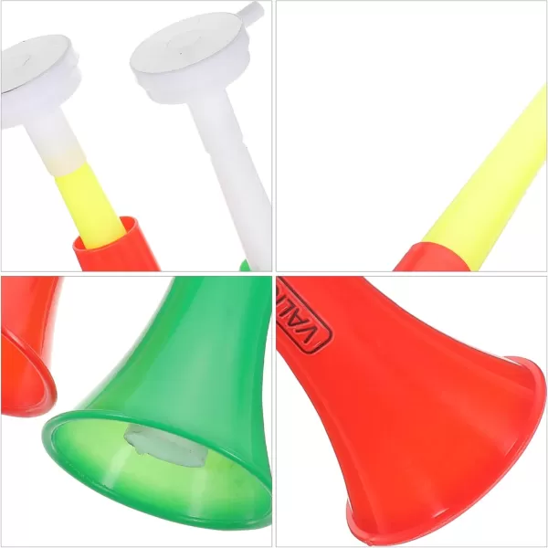 Toyvian Plastic Stadium Horns 2pcs Collapsible Trumpet Blow Horn Noise Makers Cheering Props for Sports Events Parties Competitions