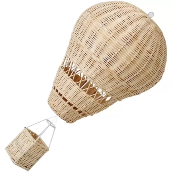 Rattan Hot Air Balloon Inflatable Planets Hot Air Balloon Decor Hot Air Balloon Props Decorative Hot Air Balloon WallMounted Hot Air Balloon Rattan Crafts Photo Props NaturalBeige