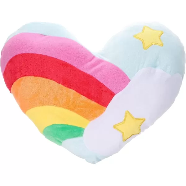 Toyvian Rainbow Heart Shaped Pillow Rainbow Throw Pillow Heart Shape Dining Room Sofa Cushion Dining RoomSoft Bedroom Decor Car Pillow Valentines Day 35x32x8cmPicture 2