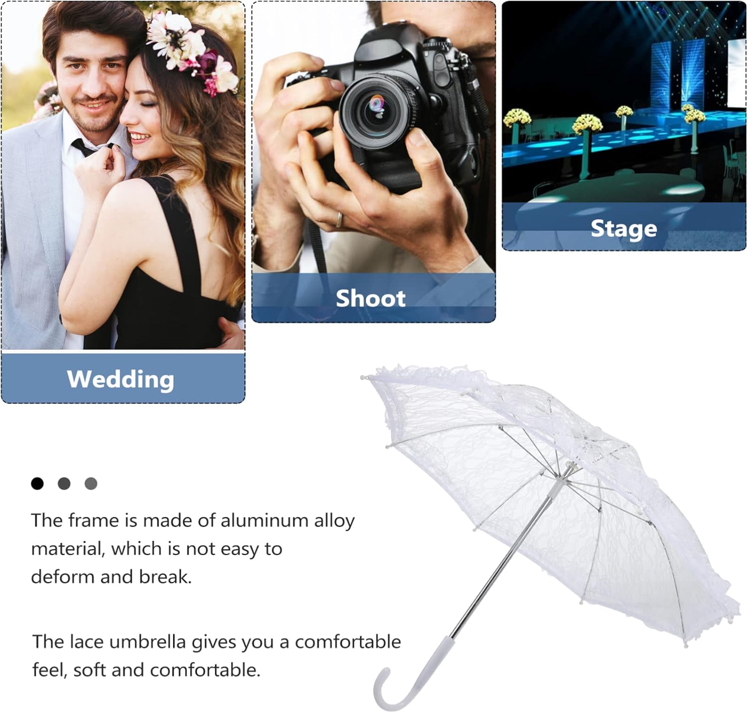 Toyvian Wedding Umbrellas Parasol Lace Parasol Umbrella Vintage Wedding Bridal Umbrella for Photo Props Wedding Decoration Wedding Lace Parasol Umbrella Retro
