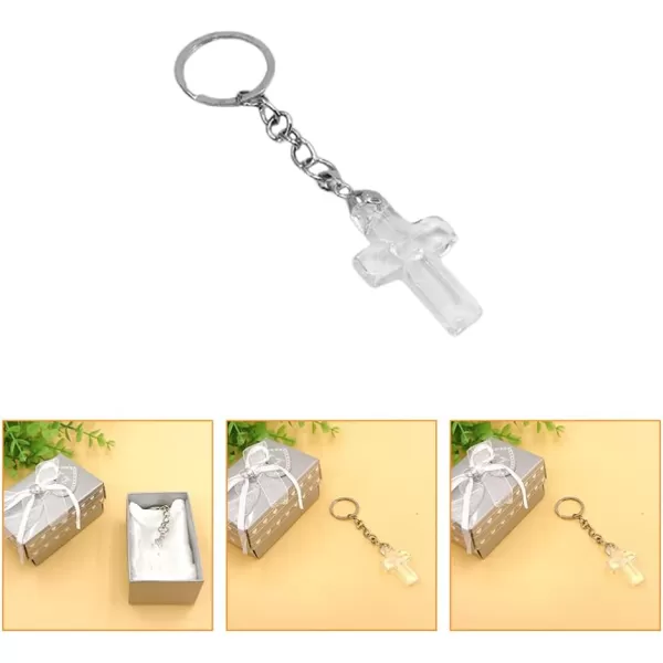 Car Decor Crystal Keychain Favor Holy Cross Keychain Keyring Crystal Keychain Purse Charms Car Bag Purse Handbags Pendant Key Ring Wedding Favors Wedding Wallet Keychain