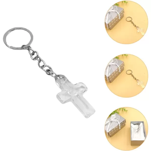 Car Decor Crystal Keychain Favor Holy Cross Keychain Keyring Crystal Keychain Purse Charms Car Bag Purse Handbags Pendant Key Ring Wedding Favors Wedding Wallet Keychain