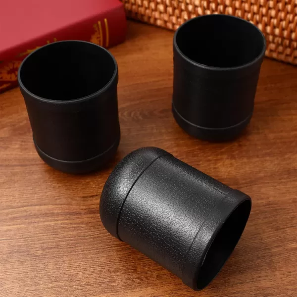 Toyvian 10PCS Dice Cups PU Leather Dice Cups for Dice Games Professional Shaker Cups Party Dice Cups Dice Bag Set Dice Stacking Cups Plastic Shaker Dice Cups for Bar Board Games