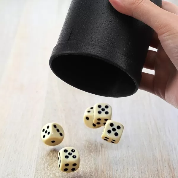 Toyvian 10PCS Dice Cups PU Leather Dice Cups for Dice Games Professional Shaker Cups Party Dice Cups Dice Bag Set Dice Stacking Cups Plastic Shaker Dice Cups for Bar Board Games