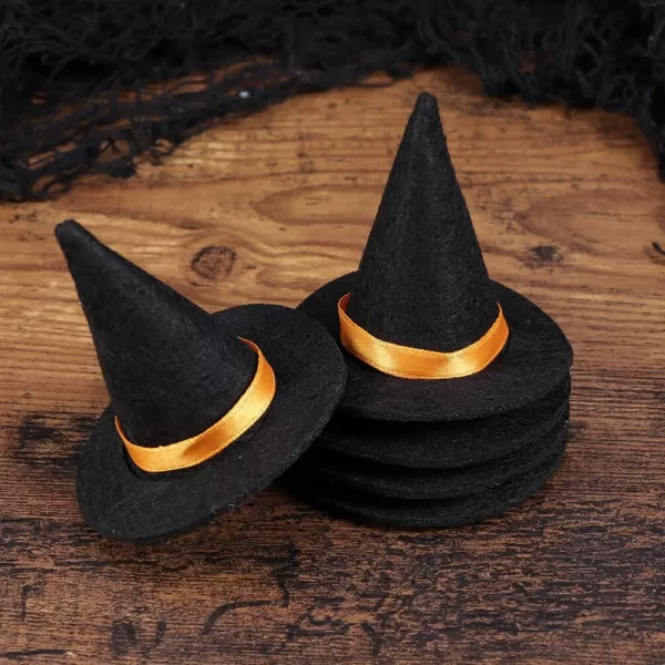 Toyvian 12PCS Halloween Mini Witch Hat Small Witch Hats for Crafts Mini Felt Hats DIY Crafts Wine Bottle Decor Halloween Party Wine Bottle Topper Bottle Decor Halloween Supplies