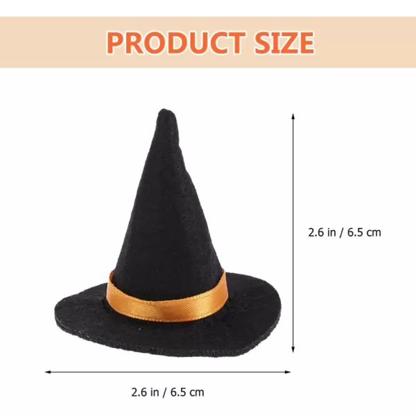 Toyvian 12PCS Halloween Mini Witch Hat Small Witch Hats for Crafts Mini Felt Hats DIY Crafts Wine Bottle Decor Halloween Party Wine Bottle Topper Bottle Decor Halloween Supplies