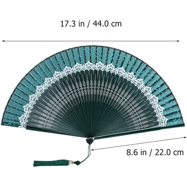 Toyvian 1pc Hollow Carved Bamboo Handheld Folding Fan Dance Handheld Fan Retro Fan