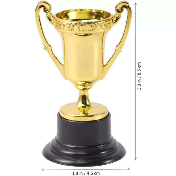 Toyvian 20Pcs Gold Award Trophy Cups Plastic Reward Trophies for Party Favors Props Winning Prizes Competitions for and Adults