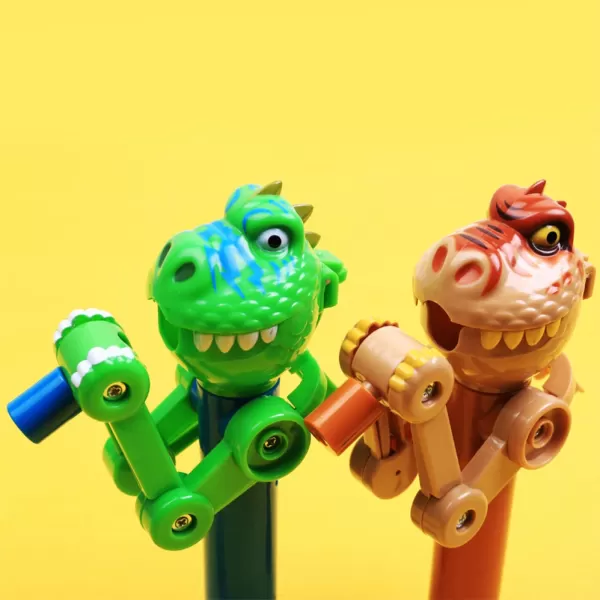 Toyvian 2pcs Eat Lollipop Robot Lollipop Candy Storage Holder Kids Dinosaur Toy Lollipop Holder Candy Box Pop Ups Lollipop Case Dinosaur Pop Ups Lollipop Holder for Kid Age 310 Year Random Colors