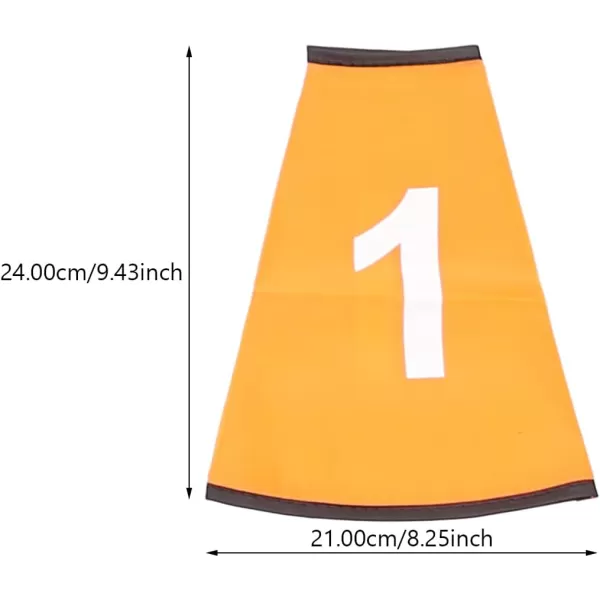 Toyvian Numbered Cone Cover 110 Number 10Pcs Soccer Cone Collar Traffic Cones Training Marker Cones Number Cover for Soccer Basketball Football Outdoor Game