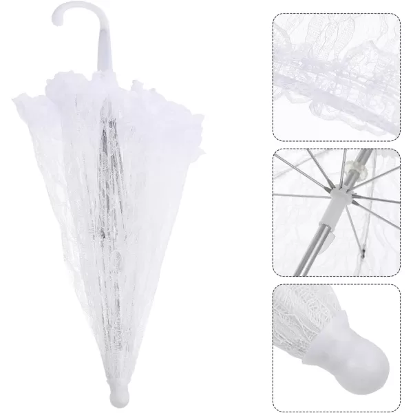 Toyvian Wedding Umbrellas Parasol Lace Parasol Umbrella Vintage Wedding Bridal Umbrella for Photo Props Wedding Decoration Wedding Lace Parasol Umbrella Retro